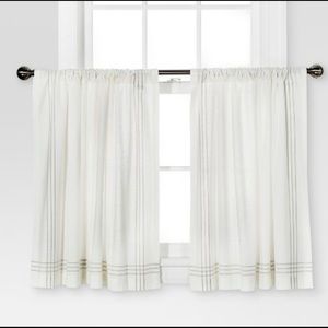 Threshold Light filtering cafe curtains (top valance and bottom curtain)